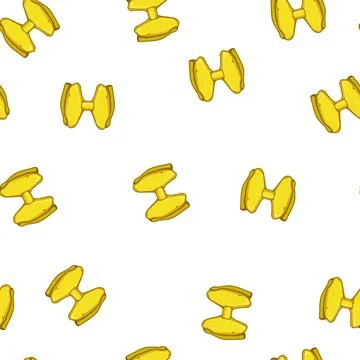 Pattern gift gold bow cartoon vector イラスト素材