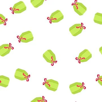 Pattern gift paper bag cartoon vector Stock Illustration