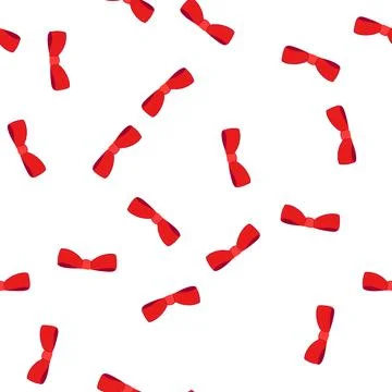 Pattern gift red bow cartoon vector Stock Illustration