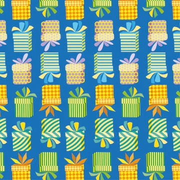 Pattern with gifts Stock Illustration