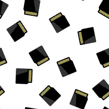 Pattern gigabyte minisd card cartoon vector Stock Illustration