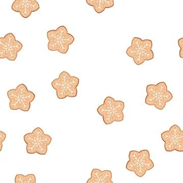 Pattern ginger gingerbread cartoon vector 스톡 일러스트
