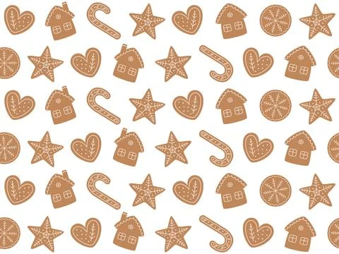 Pattern ginger snap Stock Illustration