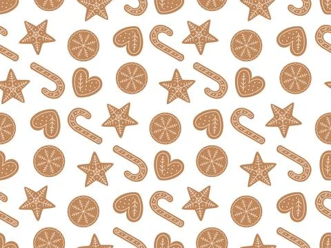 Pattern gingerbread Stock Illustration