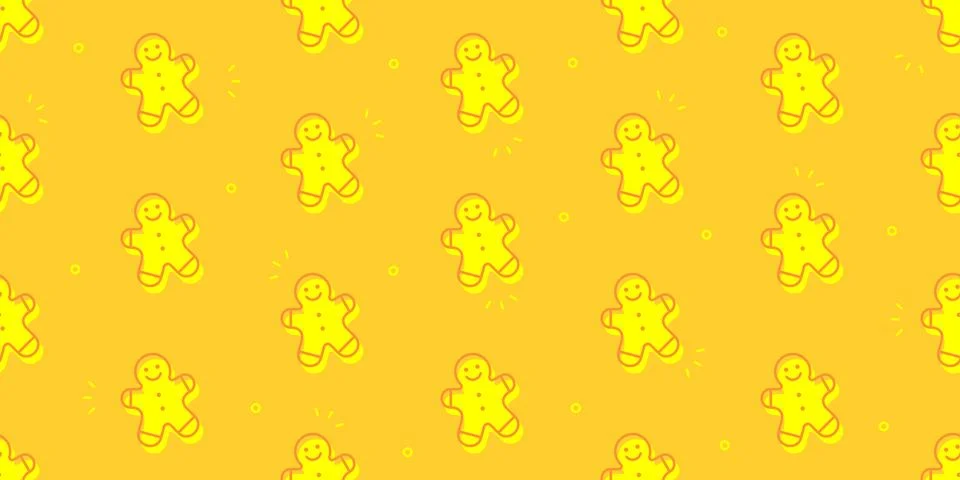 Pattern with gingerbread man Cookies Illustrazione stock
