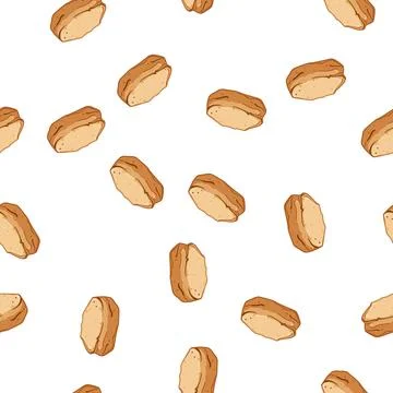 Pattern gingersnap biscuit cookie cartoon vector Stock Illustration