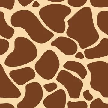 The pattern of giraffe skin. Seamless texture. Vector. Stock Illustration