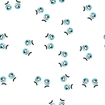 Pattern glare eye emotions cartoon vector Ilustración de archivo