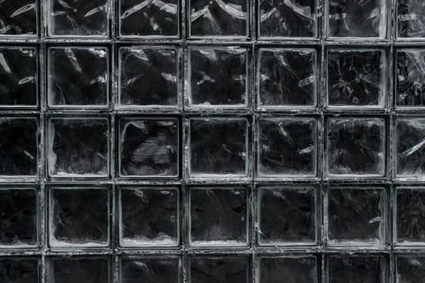 Pattern of glass block wall. Abstract background texture. Design element Stock Photos