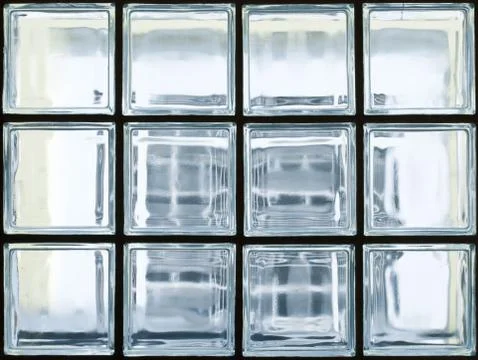 Pattern of glass block wall Stock Photos