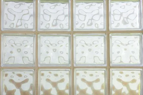 Pattern of glass block wall Stock Photos