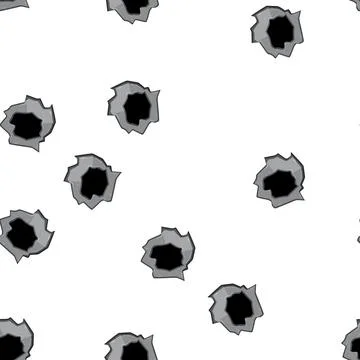 Pattern glass bullet hole cartoon vector Stock Illustration