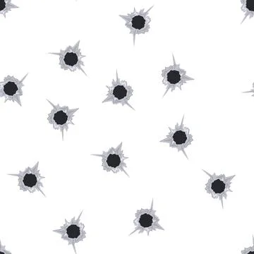 Pattern glass bullet hole cartoon vector Stock Illustration