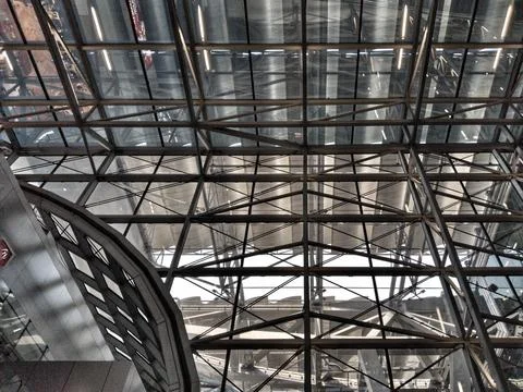 Pattern of a glass ceiling Foto stock