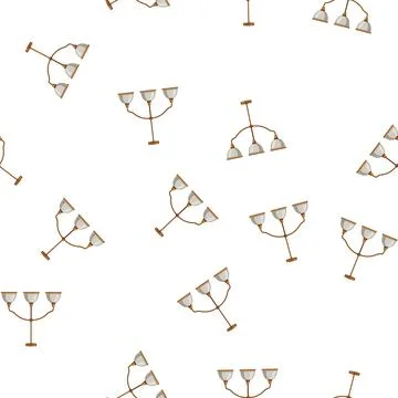 Pattern glass chandelier cartoon vector 库存插图