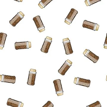 Pattern glass coffee jar cartoon vector Stock Illustration