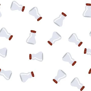 Pattern glass coffee jar cartoon vector Stock Illustration