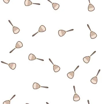 Pattern glass hand mirror cartoon vector Illustrazione stock