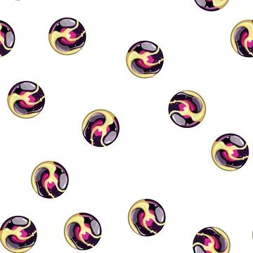 Pattern glass magic ball sphere cartoon vector Illustrazione stock