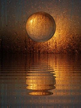 Pattern on glass raindrops geometry Stock Photos