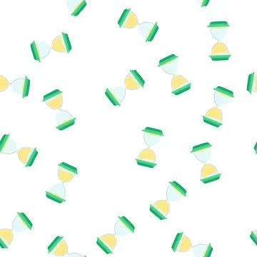 Pattern glass sandglass cartoon vector Stock Illustration