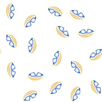 Pattern glasses pool goggles cartoon vector イラスト素材