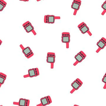 Pattern global satellite phone cartoon vector Illustrazione stock