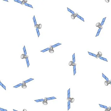 Pattern globe satellite cartoon vector Illustrazione stock