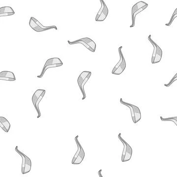 Pattern glossy ceramic soup spoon cartoon vector Stock Illustration