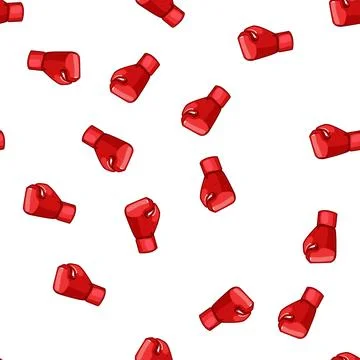 Pattern glove boxing gloves cartoon vector Stock Illustration
