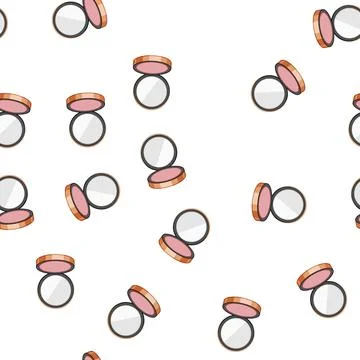 Pattern glow blush compact cartoon vector Stock Illustration