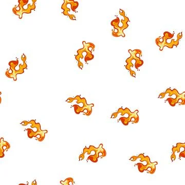 Pattern glow flame cartoon vector Stock Illustration