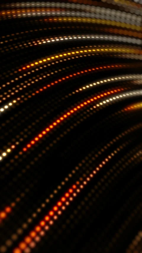Pattern of glowing neon lines. Fast movement and flickering of yellow LED. 스톡 동영상 271151846