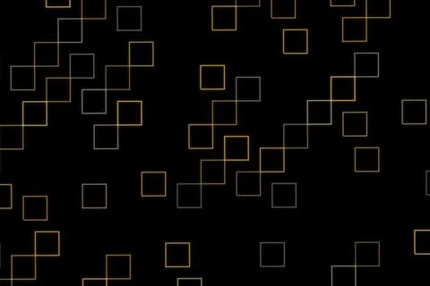 Pattern of glowing white squares on black background イラスト素材