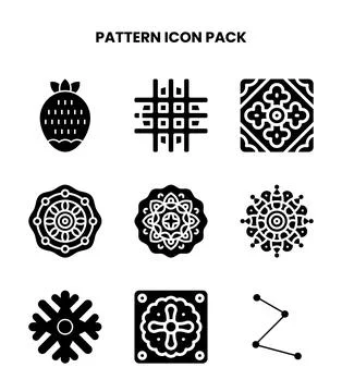 Pattern Glyph UI Icons Pack イラスト素材