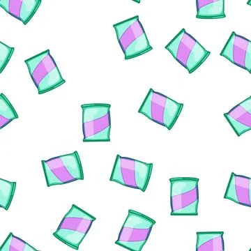Pattern go snack pack cartoon vector Stockillustratie