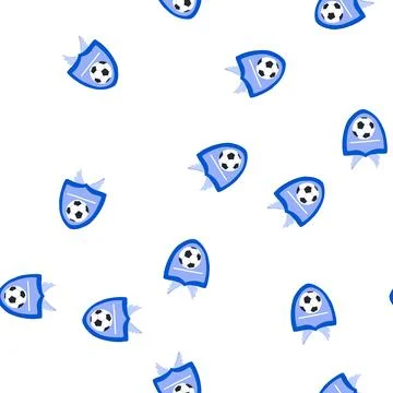 Pattern goal soccer emblem cartoon vector Stock Illustration
