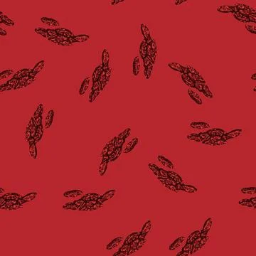 Pattern goji dried red sketch hand drawn Illustrazione stock