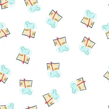Pattern gold alchemy book cartoon vector Stock Illustration