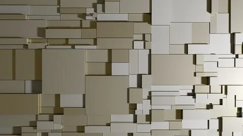 Pattern of gold and white blocks Illustrazione stock