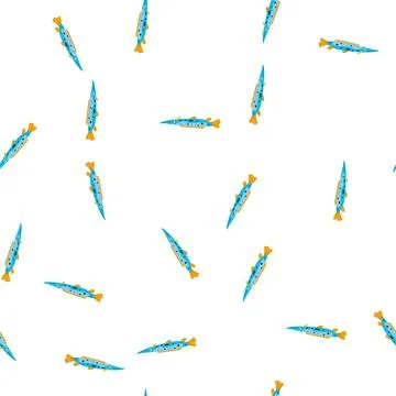 Pattern gold exotic fish cartoon vector Stock Illustration