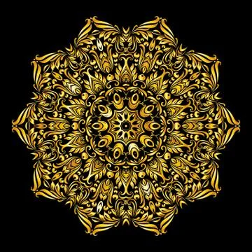 Pattern gold Illustrazione stock