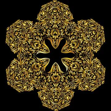 Pattern gold Stock Illustration
