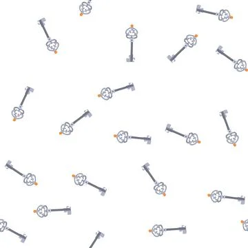 Pattern gold magic key cartoon vector Illustrazione stock