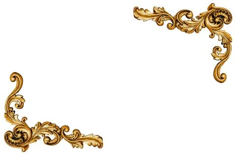 Pattern of gold metal frame Stock Photos