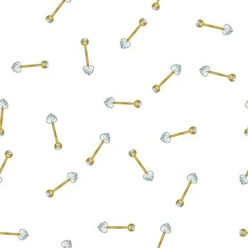 Pattern gold piercing ring cartoon vector Stock Illustration