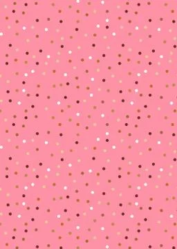 Pattern with gold sparkles on a pink background. Stock Illustration