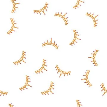 Pattern gold tiara crown cartoon vector 스톡 일러스트