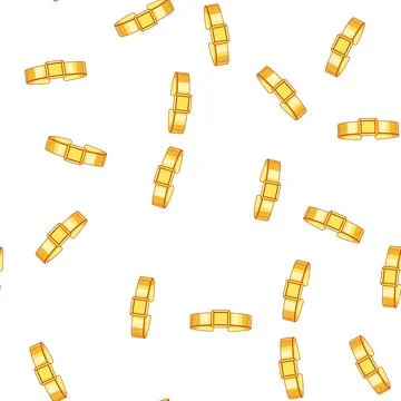 Pattern Golden belt buckle adjusting fashion accessory Stock Illustration