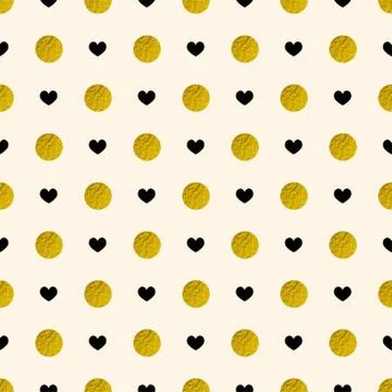Pattern with golden circles Illustrazione stock